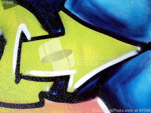 Image of Yellow graffiti arrow