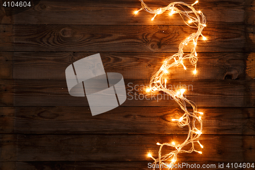 Image of Christmas garland lying on floor