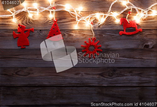 Image of Felt toys on blank background