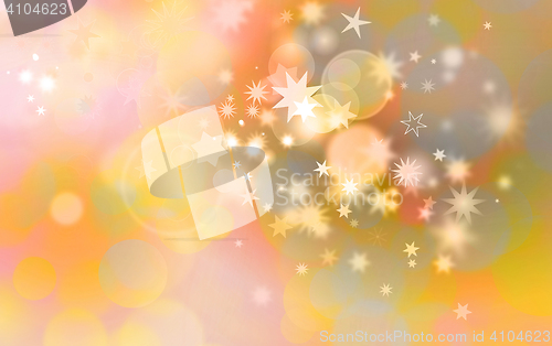 Image of pastel golden xmas stars in different shapes