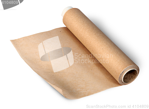 Image of Uncoil roll of parchment
