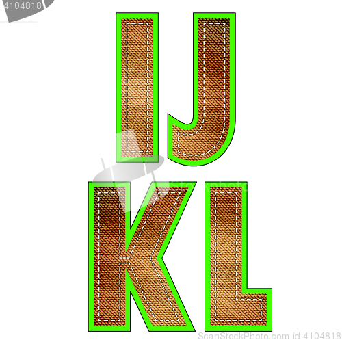 Image of Set of Jeans Letters 