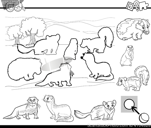 Image of cartoon activity coloring page