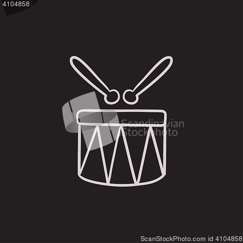 Image of Circus drum sketch icon.