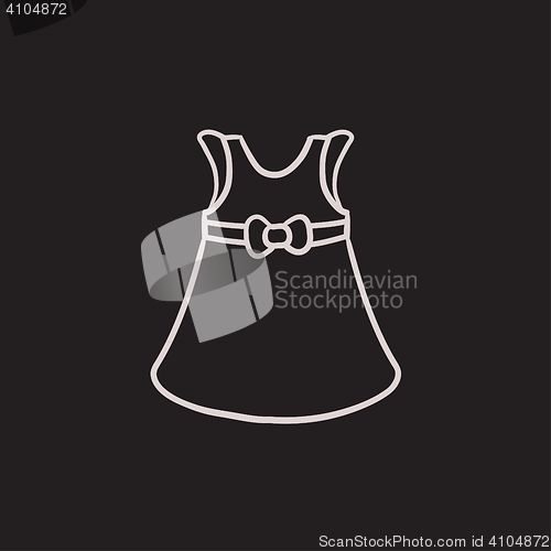 Image of Baby dress sketch icon.