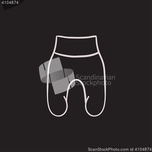 Image of Baby romper sketch icon.