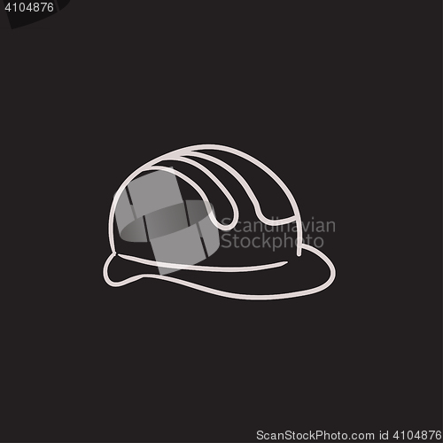 Image of Hard hat sketch icon.