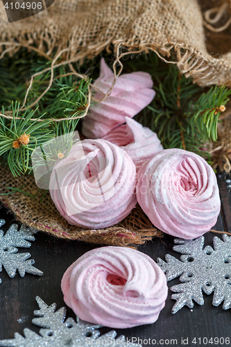 Image of Homemade blackberry marshmallow.