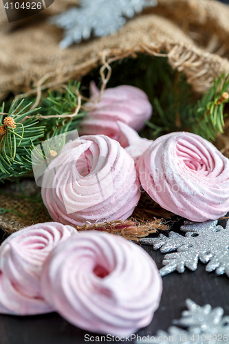 Image of Homemade marshmallows close up.