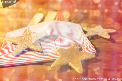 Image of christmas gingerbread and baking kitchenware set