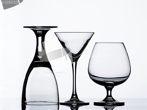 Image of Empty Wine Glasses