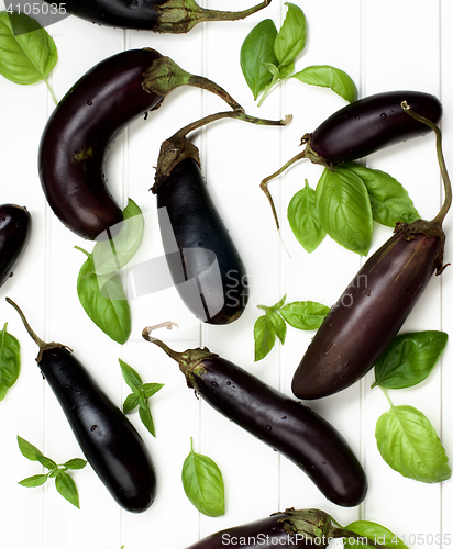 Image of Raw Small Eggplants