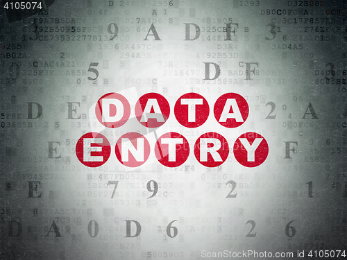 Image of Data concept: Data Entry on Digital Data Paper background