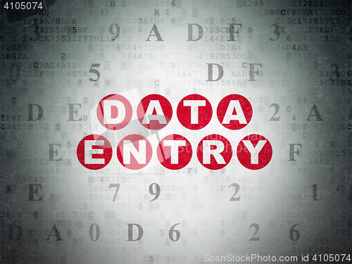 Image of Data concept: Data Entry on Digital Data Paper background