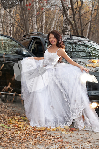 Image of Young Bride In A Forest