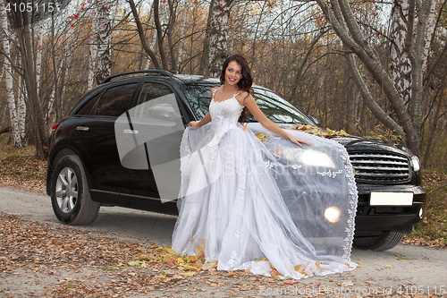 Image of Young Bride In A Forest