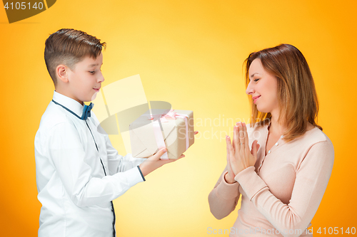 Image of Happy mother and son