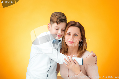 Image of Happy mother and son