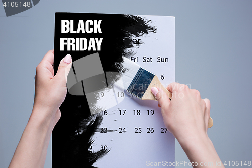 Image of Black Friday sale - holiday shopping concept