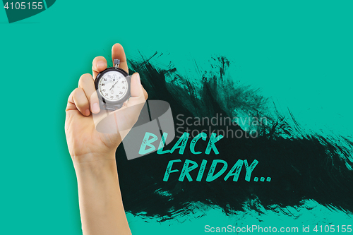 Image of Black Friday sale - holiday shopping concept