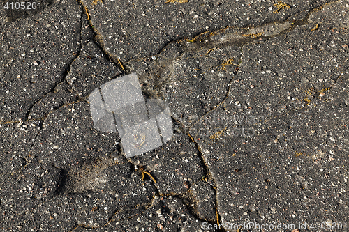 Image of asphalt broken closeup