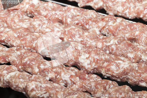 Image of cooking kebab, close-up