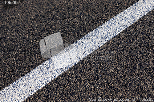 Image of road markings - white stripes