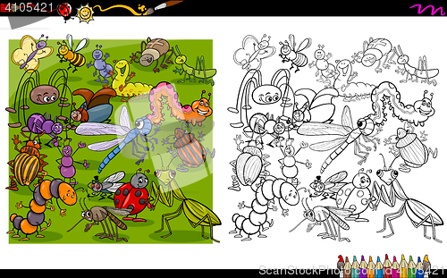 Image of insect characters coloring book