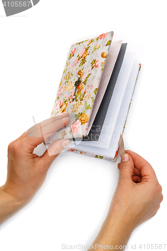 Image of Handmade notebook with horseshoe bookmark
