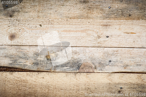 Image of blank wood sign background. rough planks with nails, texture