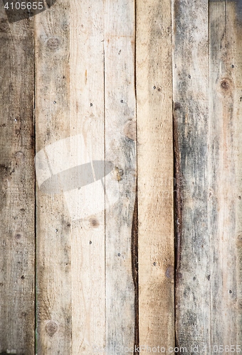 Image of blank wood sign background. rough planks with nails, texture, vertical