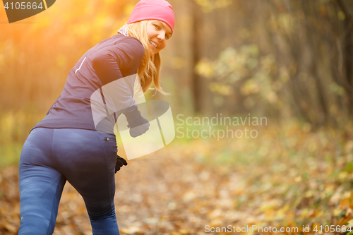 Image of Young woman in hat morning