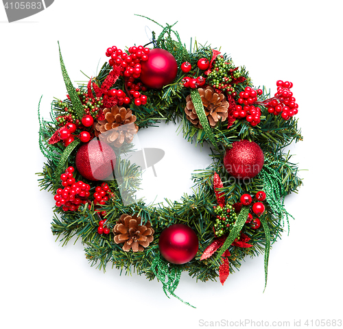 Image of Advent wreath on white background