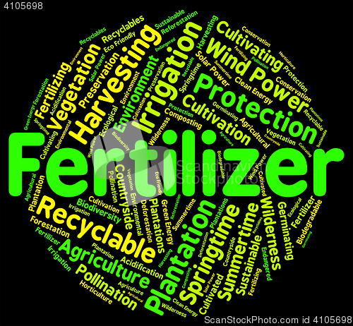 Image of Fertilizer Word Indicates Soil Conditioner And Composted