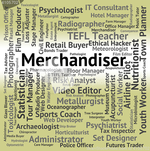 Image of Merchandiser Job Indicates Employee Marketer And Retailer