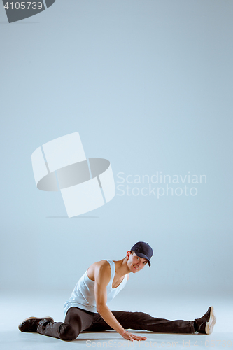 Image of The man dancing hip hop choreography