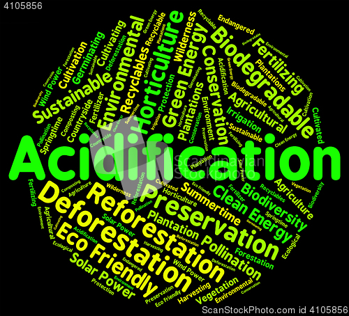 Image of Acidification Word Indicates Text Ph And Environment