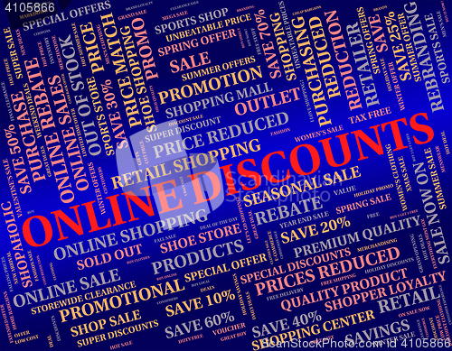 Image of Online Discounts Shows World Wide Web And Www