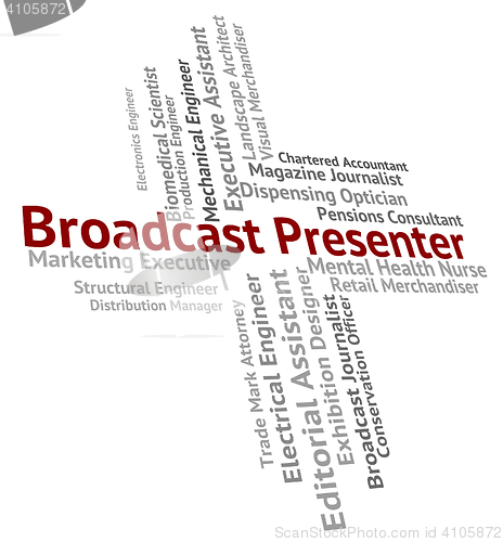 Image of Broadcast Presenter Shows Anchor Person And Host