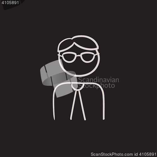 Image of Businessman sketch icon.