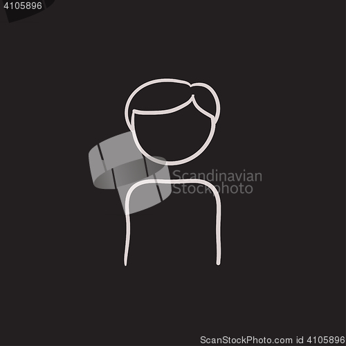 Image of Businessman sketch icon.