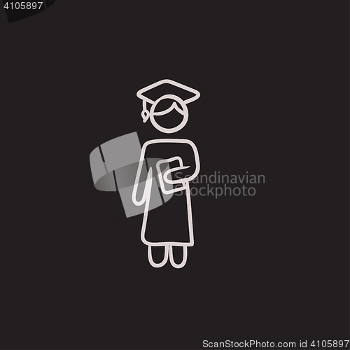 Image of Graduate sketch icon.