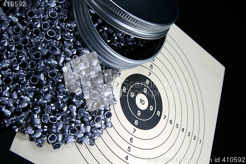 Image of Pellets and target