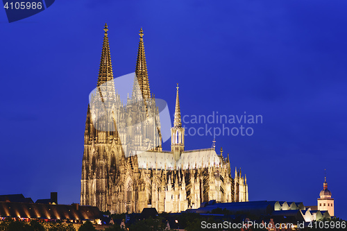 Image of Illuminated cathedral Cologne