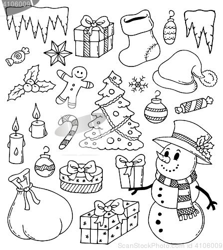 Image of Christmas stylized drawings 3