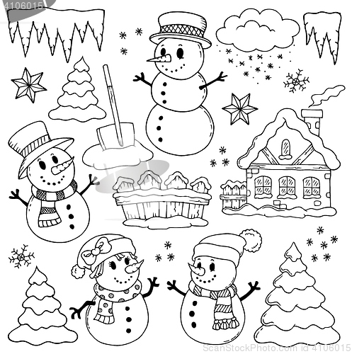 Image of Winter theme drawings 2