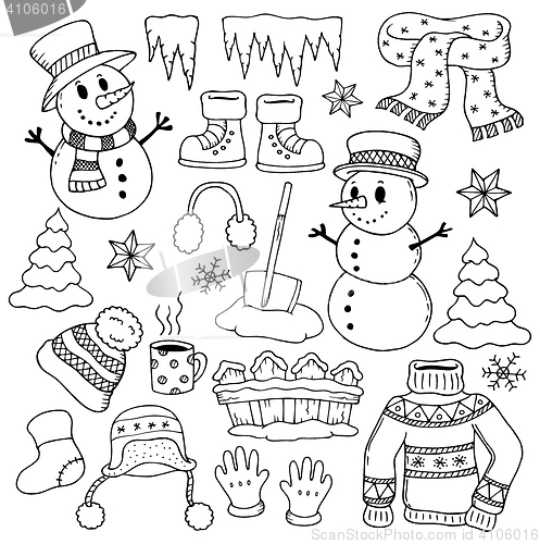 Image of Winter theme drawings 1