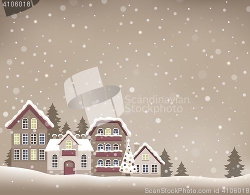 Image of Stylized Christmas village theme image 1