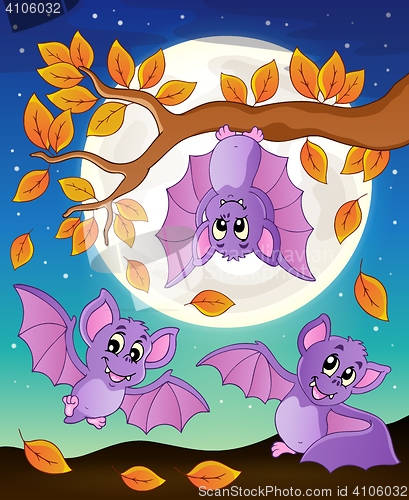 Image of Autumn branch with bats