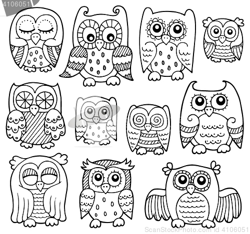 Image of Owl drawings theme 1